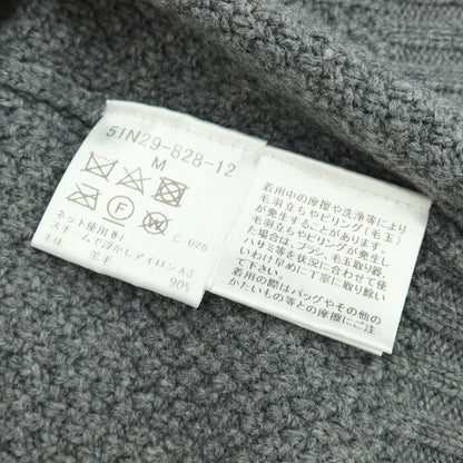 【中古】ブラックレーベル クレストブリッジ BLACK LABELCRESTBRIDGE ミドルゲージ ウールカシミヤ クルーネック プルオーバーニット ピンクxオフホワイト【サイズM】【 状態ランクB 】【 メンズ 】