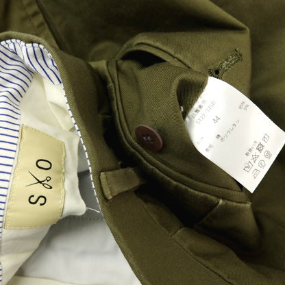 【中古】エスオー SO ストレッチ コットン カジュアルスラックスパンツ オリーブ【サイズ44】【 状態ランクC 】【 メンズ 】