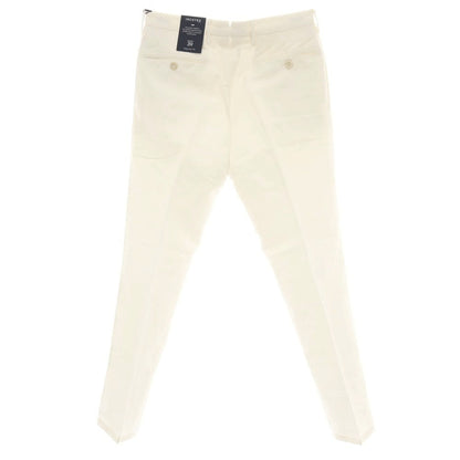 【中古】【未使用】インコテックス スローウェア INCOTEX SLOWEAR リネンコットン カジュアルスラックスパンツ オフホワイト【サイズ46】【 状態ランクS 】【 メンズ 】