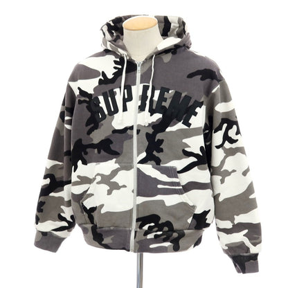 【中古】シュプリーム Supreme 2025年秋冬 Arc Thermal Lined Zip Up Hooded Sweatshirt パーカー グレーxブラック【サイズS】【 状態ランクB 】【 メンズ 】