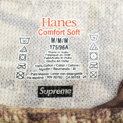 【中古】シュプリーム Supreme Hanes Bones Thermal Crew フォールカモ 長袖Ｔシャツ ブラウン系【サイズM】【 状態ランクA 】【 メンズ 】