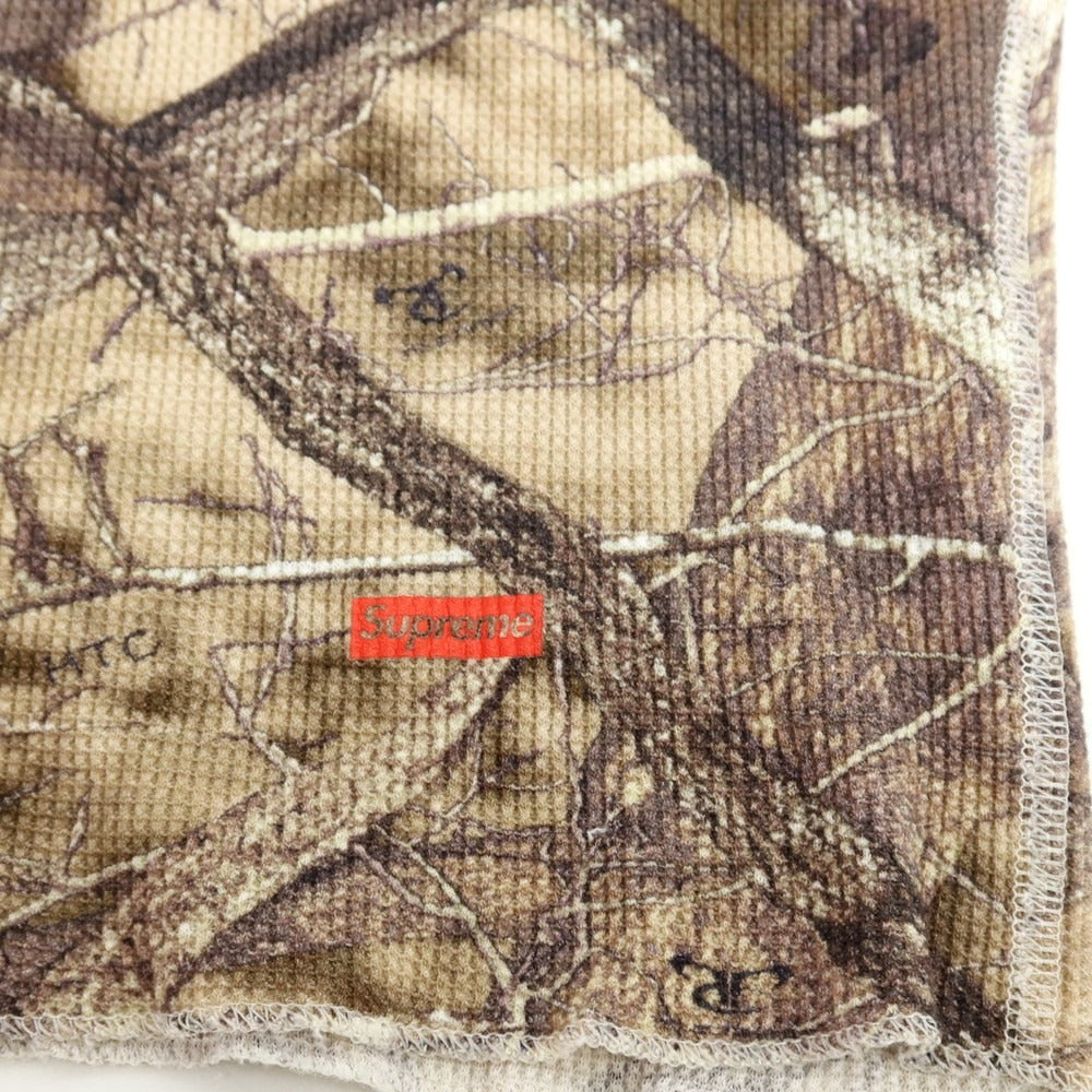 【中古】シュプリーム Supreme Hanes Bones Thermal Crew フォールカモ 長袖Ｔシャツ ブラウン系【サイズM】【 状態ランクA 】【 メンズ 】