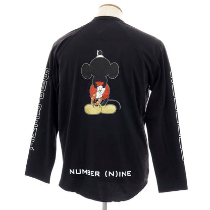 【中古】シュプリーム Supreme × Number (N)ine、Mickey Mouse 2025年秋冬 Raglan L/S Top 長袖Ｔシャツ ブラック【サイズM】【 状態ランクA 】【 メンズ 】