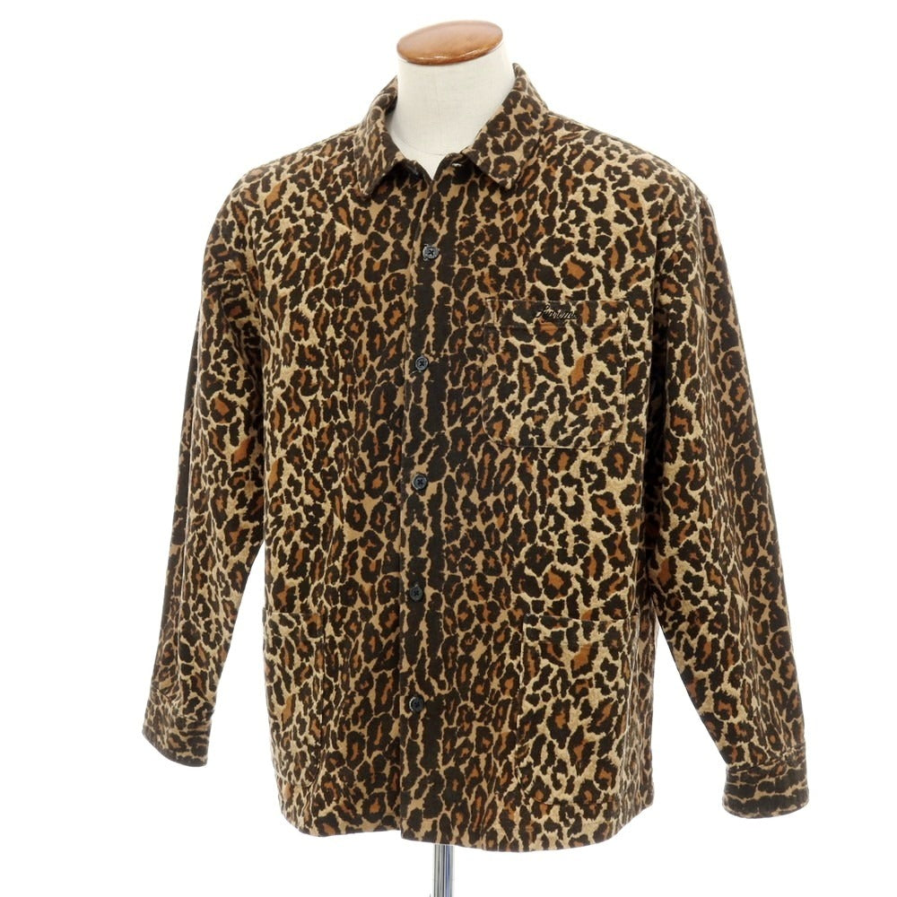 【中古】シュプリーム Supreme 2025年秋冬 Flannel Pajama Shirt レオパード柄 カジュアルシャツ ベージュxブラック【サイズM】【 状態ランクA 】【 メンズ 】