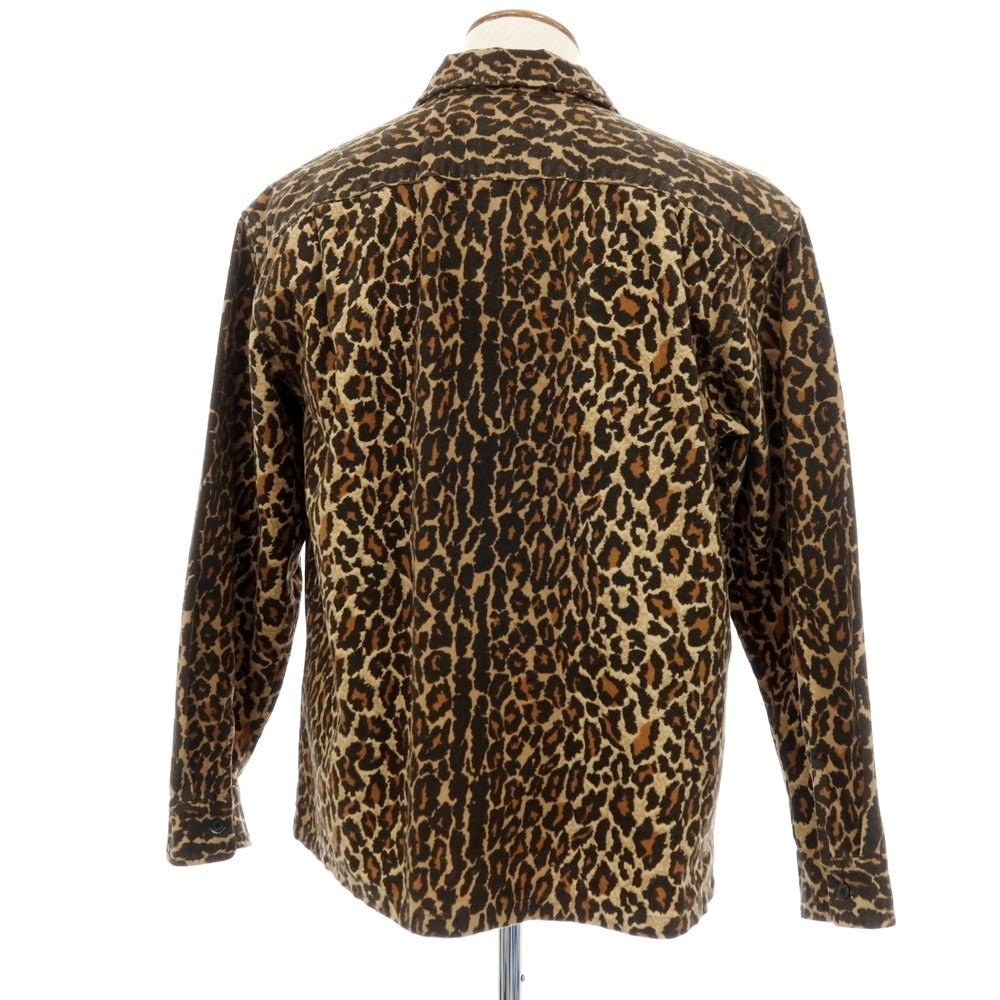 【中古】シュプリーム Supreme 2025年秋冬 Flannel Pajama Shirt レオパード柄 カジュアルシャツ ベージュxブラック【サイズM】【 状態ランクA 】【 メンズ 】