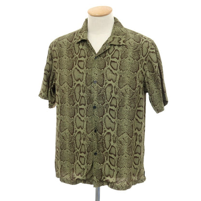 【中古】シュプリーム Supreme 2024年春夏 Snake S/S Shirt 半袖シャツ グリーンxブラウン【サイズS】【 状態ランクB 】【 メンズ 】