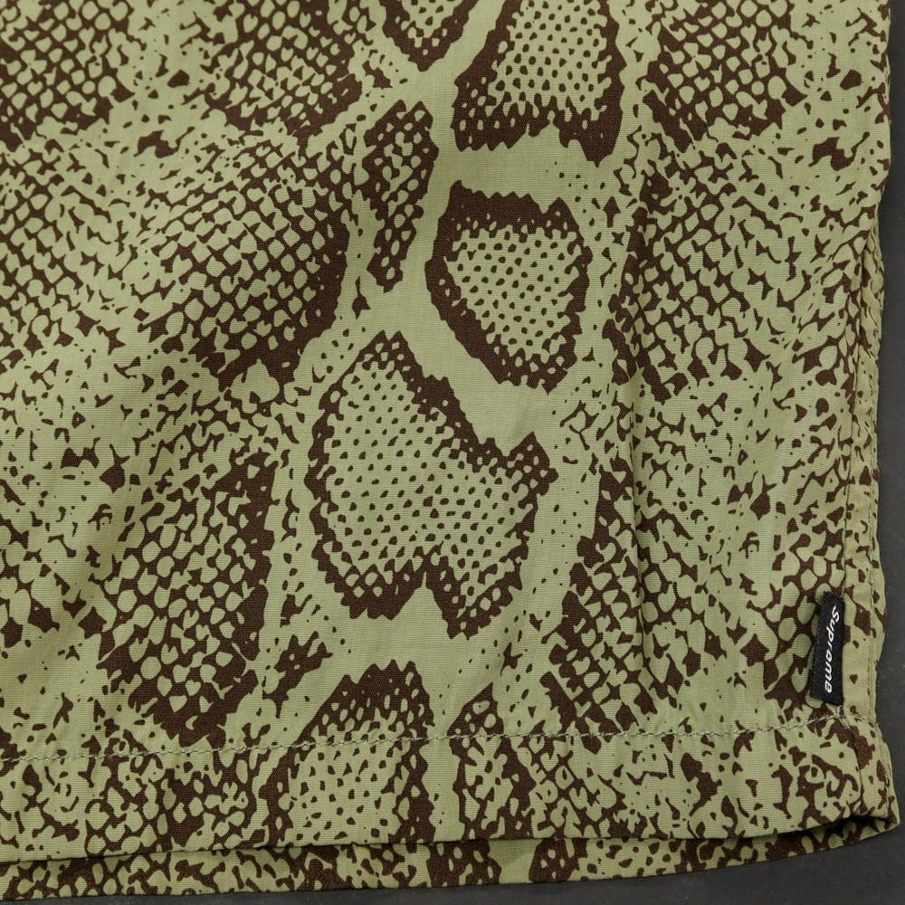 【中古】シュプリーム Supreme 2024年春夏 Snake S/S Shirt 半袖シャツ グリーンxブラウン【サイズS】【 状態ランクB 】【 メンズ 】