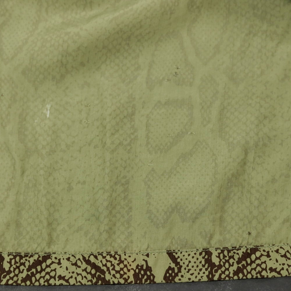 【中古】シュプリーム Supreme 2024年春夏 Snake S/S Shirt 半袖シャツ グリーンxブラウン【サイズS】【 状態ランクB 】【 メンズ 】