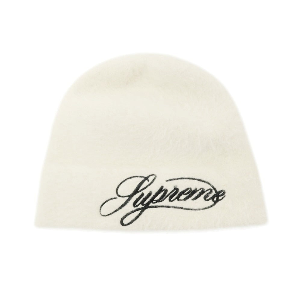 【中古】【未使用】シュプリーム Supreme × Kangol 2025年秋冬 Furgora Script Beanie ニットキャップ ホワイト【サイズ27cm（ONE SIZE）】【 状態ランクS 】【 メンズ 】