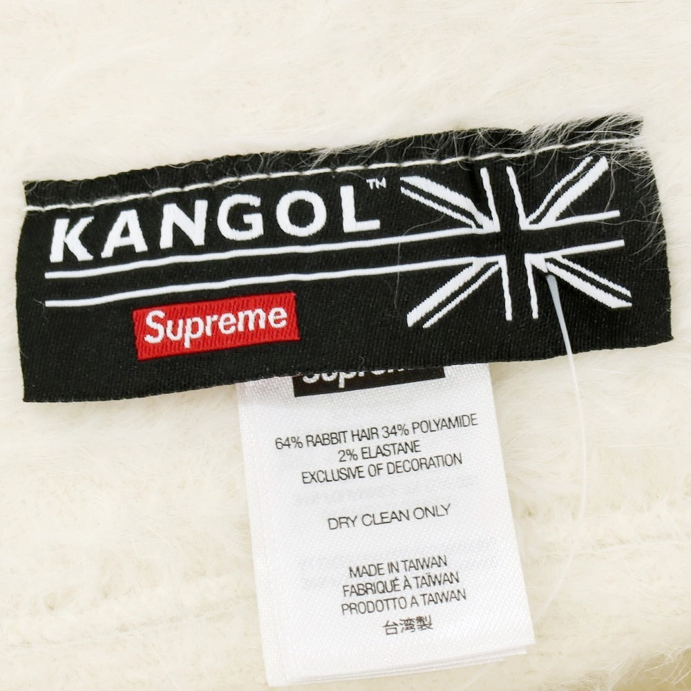 【中古】【未使用】シュプリーム Supreme × Kangol 2025年秋冬 Furgora Script Beanie ニットキャップ ホワイト【サイズ27cm（ONE SIZE）】【 状態ランクS 】【 メンズ 】