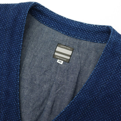 【中古】モモタロウ ジーンズ MOMOTARO JEANS コットン ベスト ネイビーブルー【サイズ36】【 状態ランクB 】【 メンズ 】