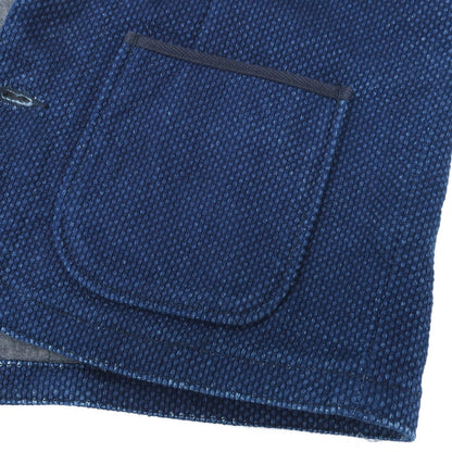 【中古】モモタロウ ジーンズ MOMOTARO JEANS コットン ベスト ネイビーブルー【サイズ36】【 状態ランクB 】【 メンズ 】