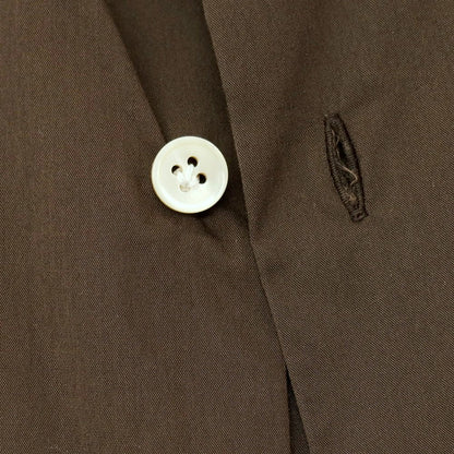 【中古】ルイジボレッリ ラグジュアリーヴィンテージ LUIGIBORRELLI LUXURY VINTAGE ストレッチ コットンナイロン ホリゾンタルカラー カジュアルシャツ ブラウン【サイズM】【 状態ランクB 】【 メンズ 】