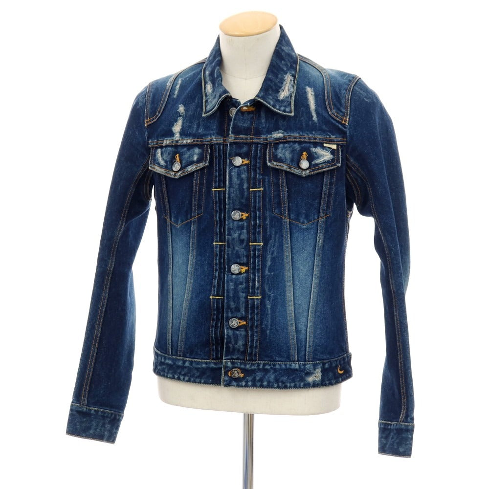 【中古】ゲッコー GEKKO デニムジャケット ジージャン ネイビー【サイズ44】【 状態ランクB 】【 メンズ 】