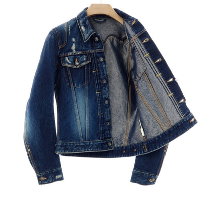 【中古】ゲッコー GEKKO デニムジャケット ジージャン ネイビー【サイズ44】【 状態ランクB 】【 メンズ 】