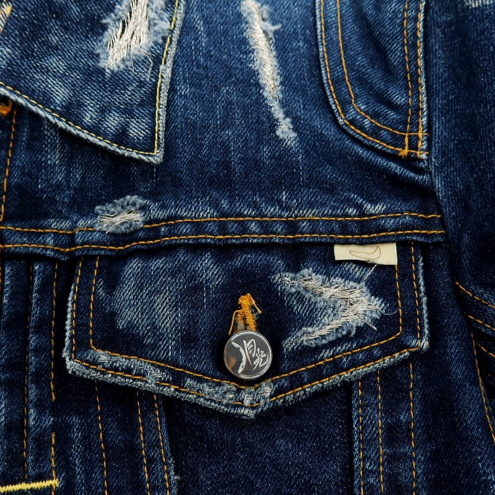 【中古】ゲッコー GEKKO デニムジャケット ジージャン ネイビー【サイズ44】【 状態ランクB 】【 メンズ 】