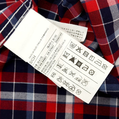 【中古】ユナイテッドカラーズオブベネトン UNITED COLORS OF BENETTON コットン チェック レギュラーカラー カジュアルシャツ レッド【サイズS】【 状態ランクB 】【 メンズ 】