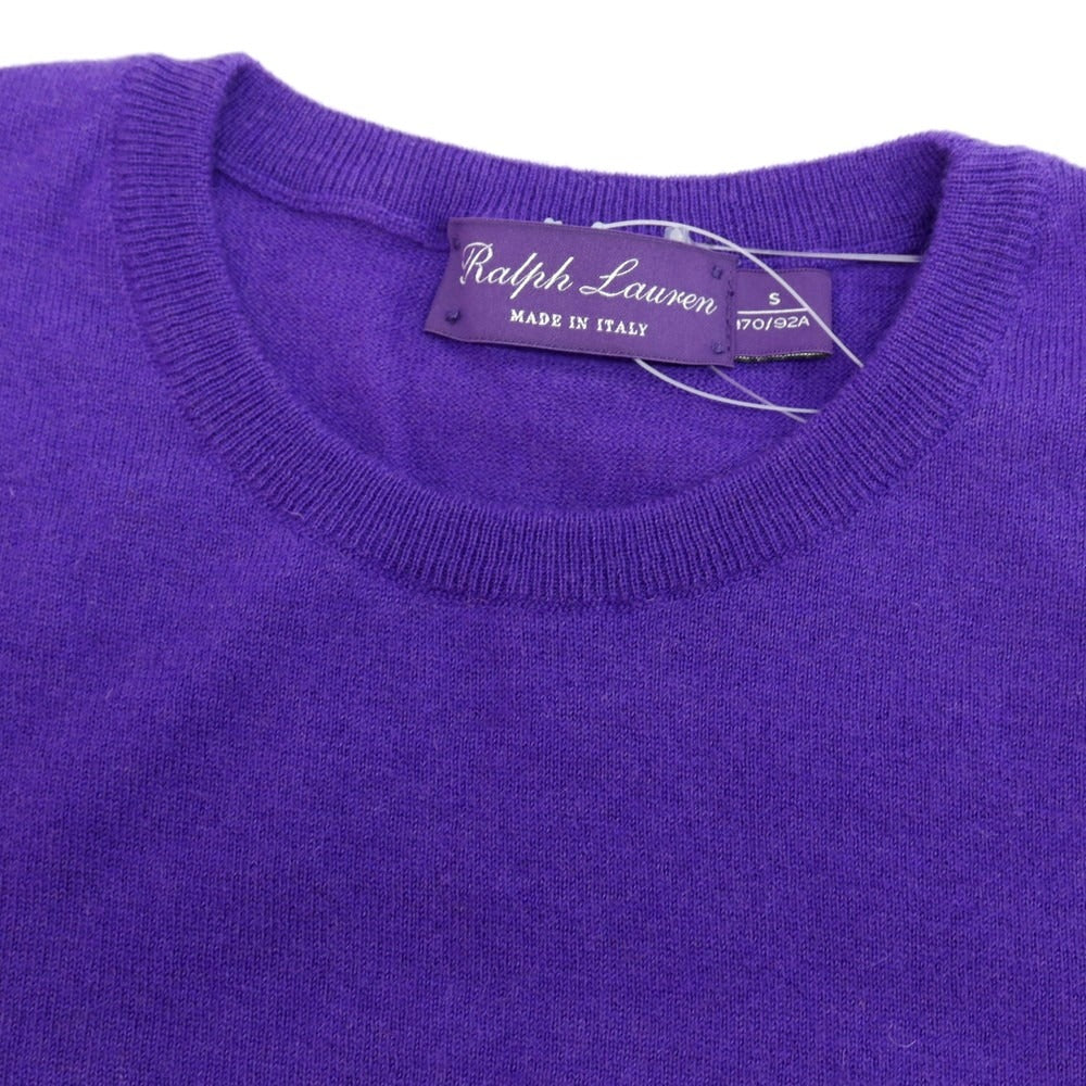 【中古】ラルフローレン パープルレーベル RalphLauren Collection Purple Label ハイゲージ カシミヤ クルーネック プルオーバーニット パープル【サイズS】【 状態ランクA 】【 メンズ 】