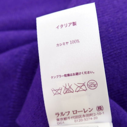 【中古】ラルフローレン パープルレーベル RalphLauren Collection Purple Label ハイゲージ カシミヤ クルーネック プルオーバーニット パープル【サイズS】【 状態ランクA 】【 メンズ 】