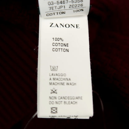 【中古】ザノーネ ZANONE コットン Vネック プルオーバーニット ワインレッド【 44 】【 状態ランクB 】【 メンズ 】[APD]