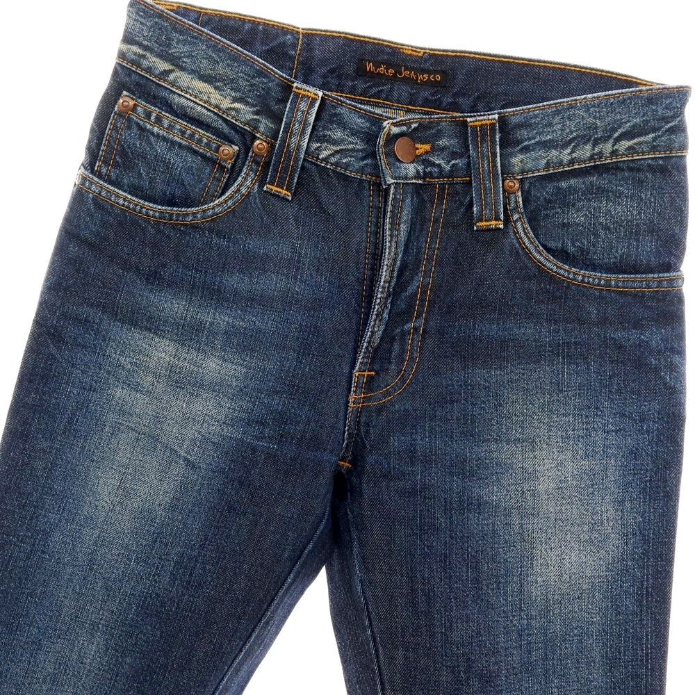 【中古】ヌーディージーンズ Nudie Jeans ユーズド加工 コットン デニムパンツ ジーンズ ネイビー【サイズ28】【 状態ランクA 】【 メンズ 】