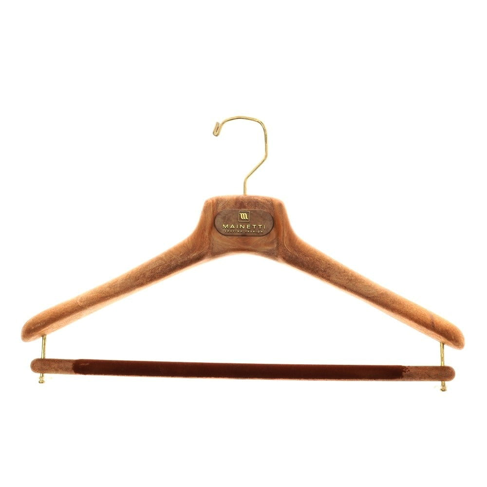 【中古】マイネッティ Mainetti 2本セット ハンガー ブラウンxゴールド【サイズ40】【 状態ランクA 】【 メンズ 】