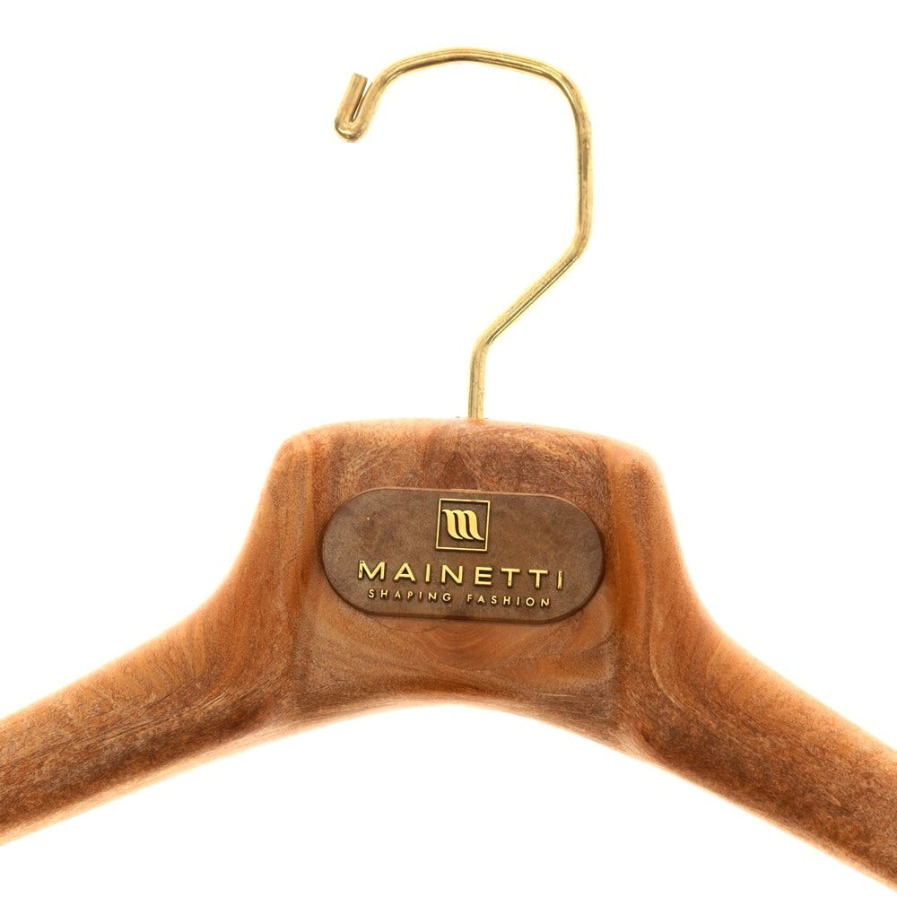 【中古】マイネッティ Mainetti 2本セット ハンガー ブラウンxゴールド【サイズ40】【 状態ランクA 】【 メンズ 】