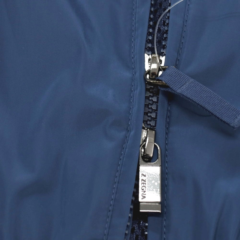 【中古】ジーゼニア Z Zegna ポリエステル スタンドカラー ダブルジップ スイングトップ ネイビーブルー【サイズS】【 状態ランクB 】【 メンズ 】[APD]