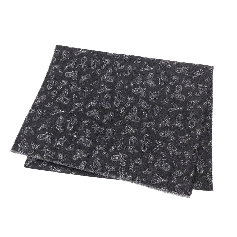 【中古】アルテア Altea ウール ペイズリー柄 ストール ダークグレー【 状態ランクB 】【 メンズ 】