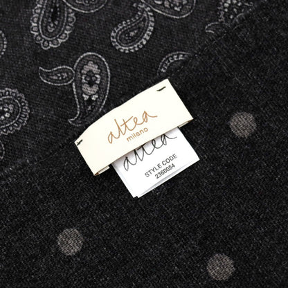 【中古】アルテア Altea ウール ペイズリー柄 ストール ダークグレー【 状態ランクB 】【 メンズ 】