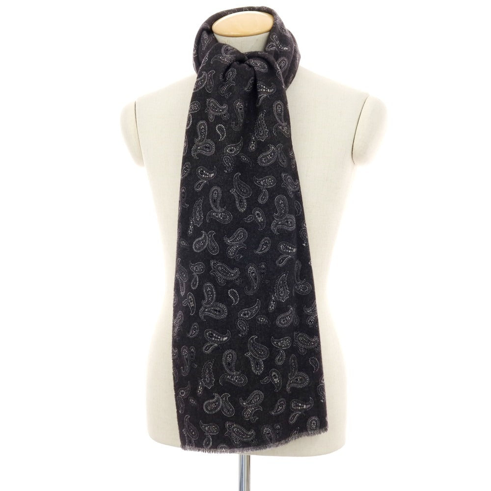 【中古】アルテア Altea ウール ペイズリー柄 ストール ダークグレー【 状態ランクB 】【 メンズ 】