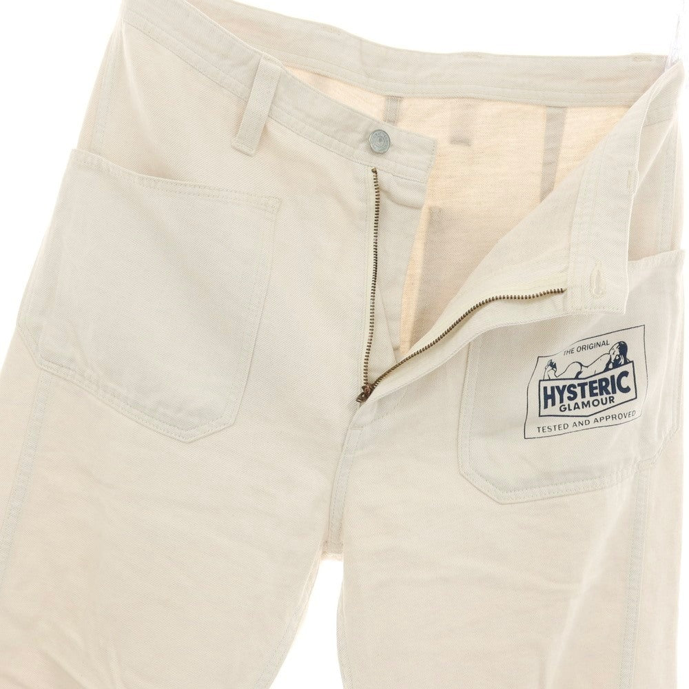 【中古】ヒステリックグラマー HYSTERIC GLAMOUR コットンリネン ワークパンツ アイボリー【サイズS】【 状態ランクC 】【 メンズ 】