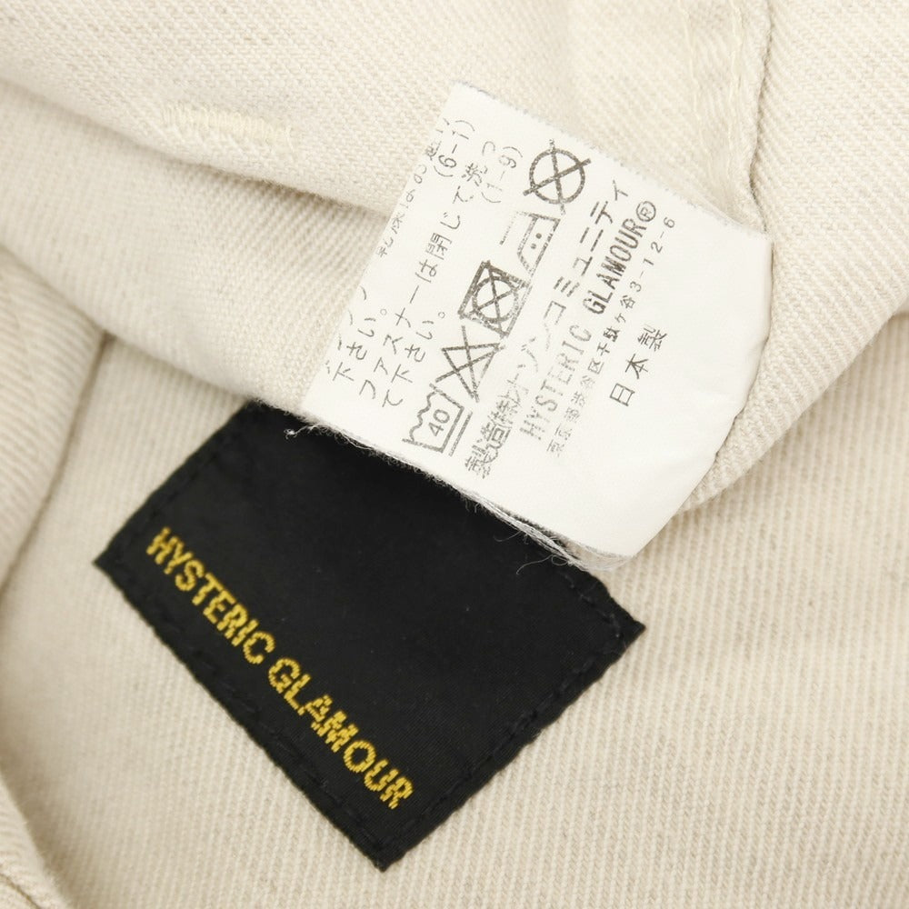【中古】ヒステリックグラマー HYSTERIC GLAMOUR コットンリネン ワークパンツ アイボリー【サイズS】【 状態ランクC 】【 メンズ 】