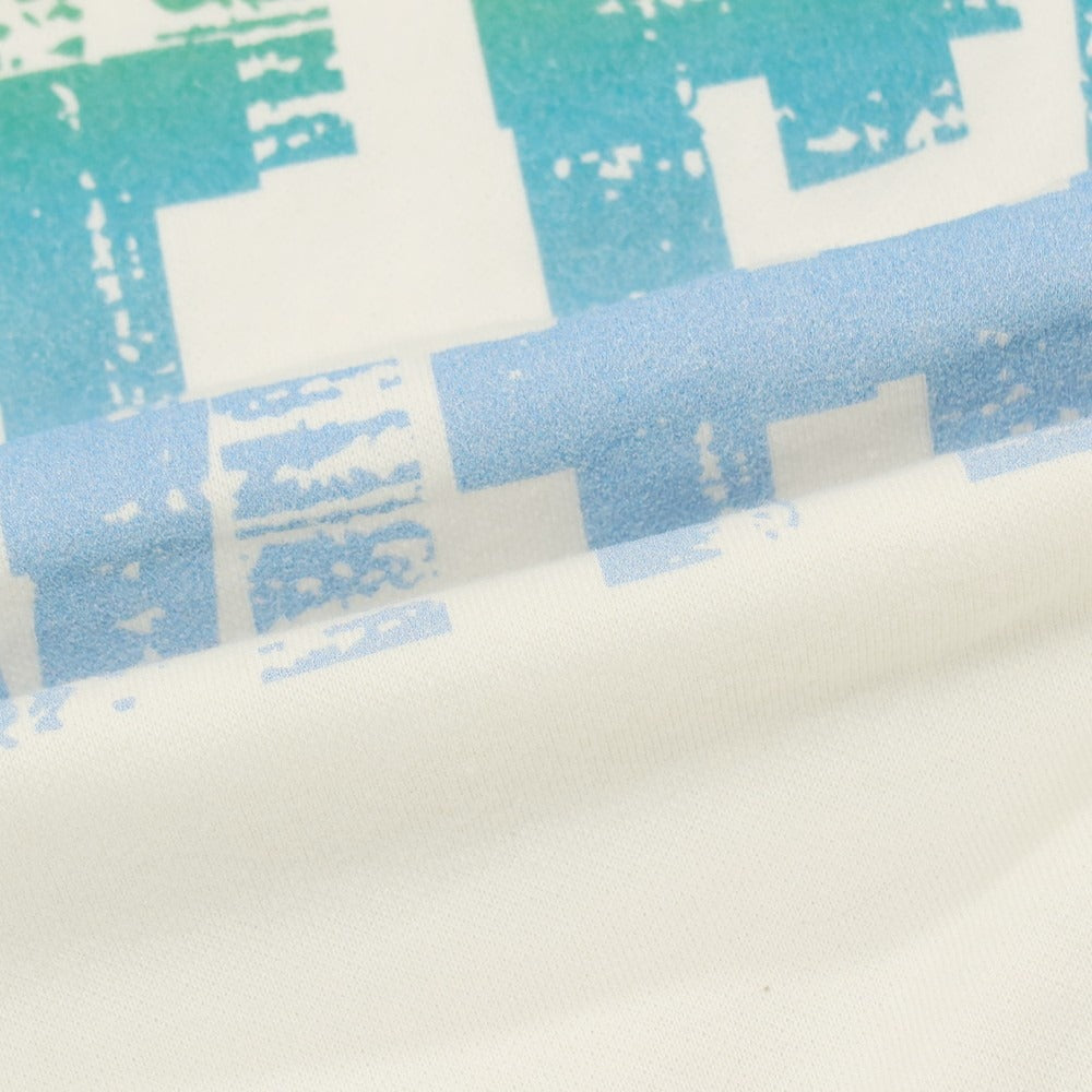 【中古】デュベティカ DUVETICA コットン プリント 半袖Ｔシャツ ホワイトxブルー【サイズL】【 状態ランクB 】【 メンズ 】[DPD]