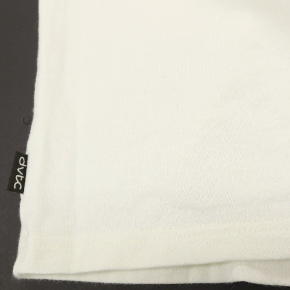 【中古】デュベティカ DUVETICA コットン プリント 半袖Ｔシャツ ホワイトxブルー【サイズL】【 状態ランクB 】【 メンズ 】[DPD]