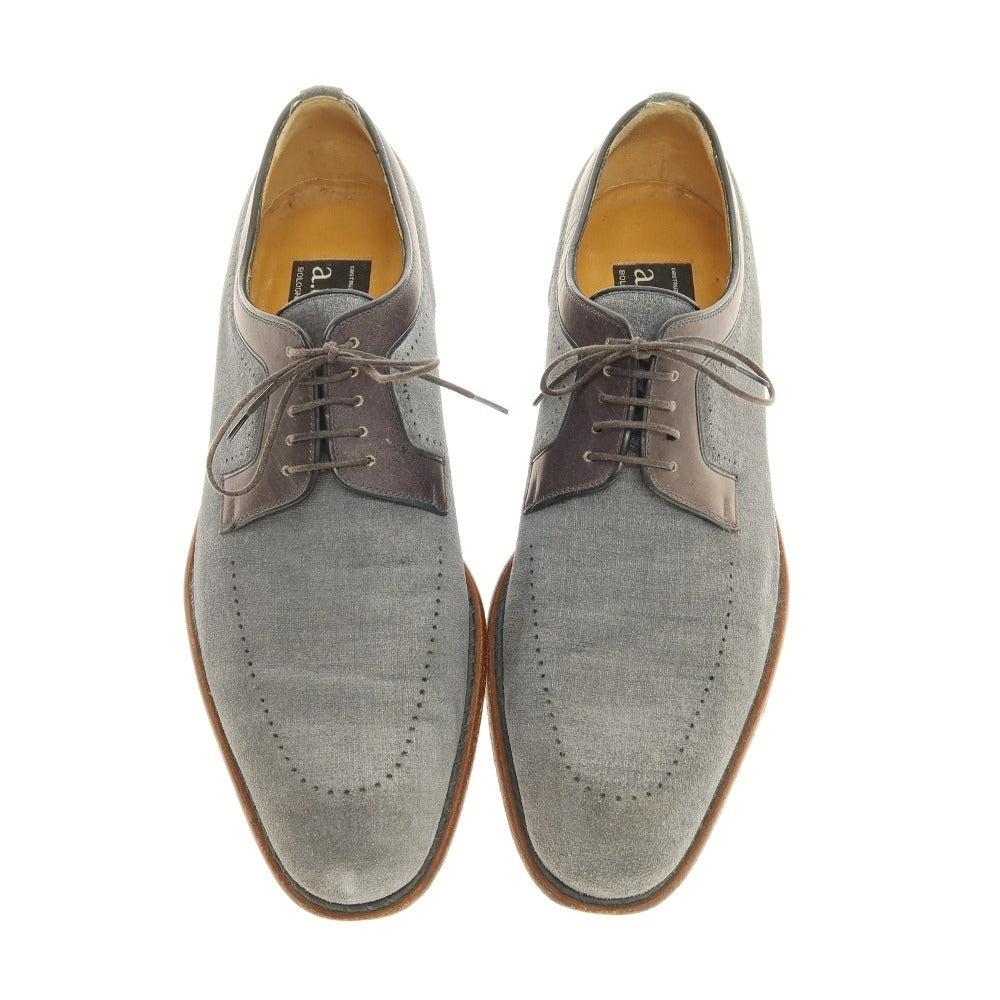 【中古】ア テストーニ a.testoni ドレスシューズ ブルー【サイズ7 1/2】【 状態ランクB 】【 メンズ 】