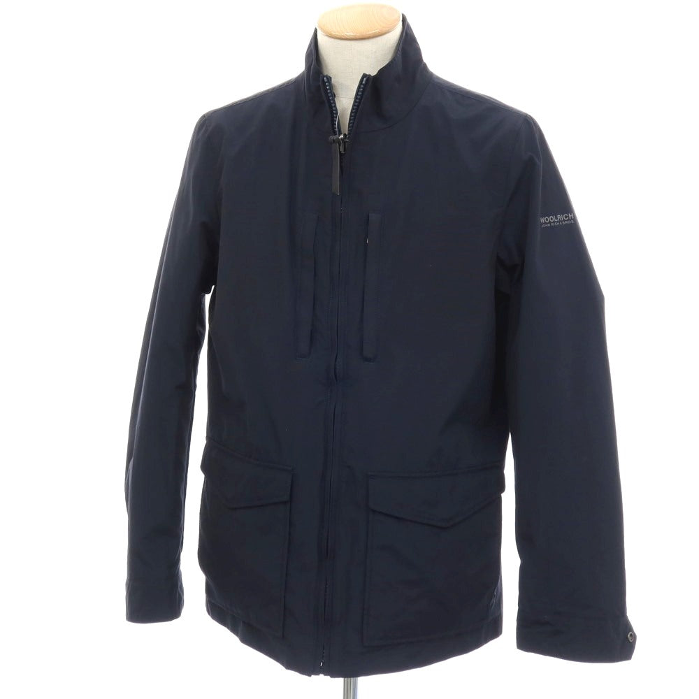 【中古】ウールリッチ WOOLRICH リバーシブル コットンナイロン×ポリエステル スタンドカラー ジップアップブルゾン ネイビー【サイズS】【 状態ランクB 】【 メンズ 】