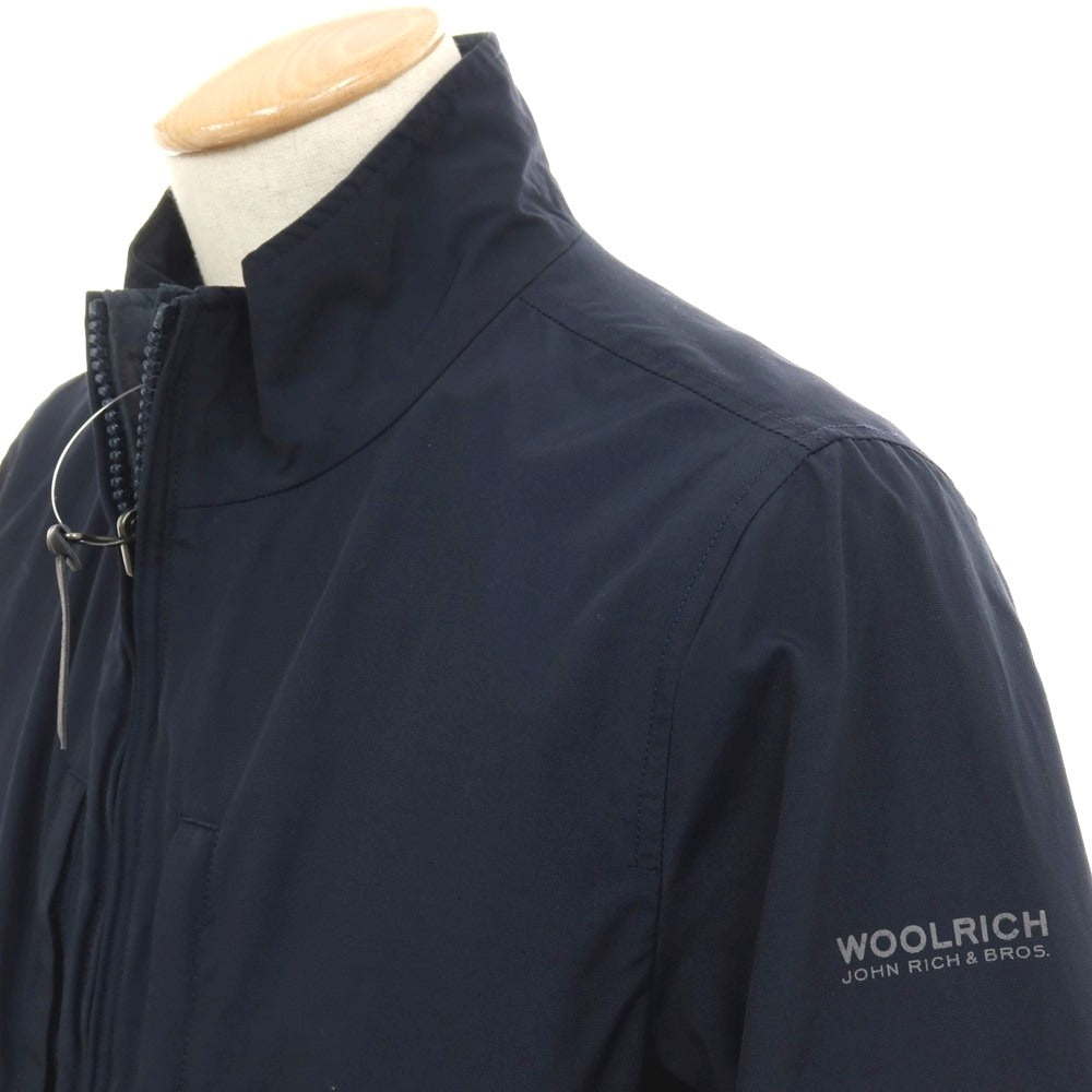 【中古】ウールリッチ WOOLRICH リバーシブル コットンナイロン×ポリエステル スタンドカラー ジップアップブルゾン ネイビー【 サイズS 】【 状態ランクB 】【 メンズ 】 [APD]