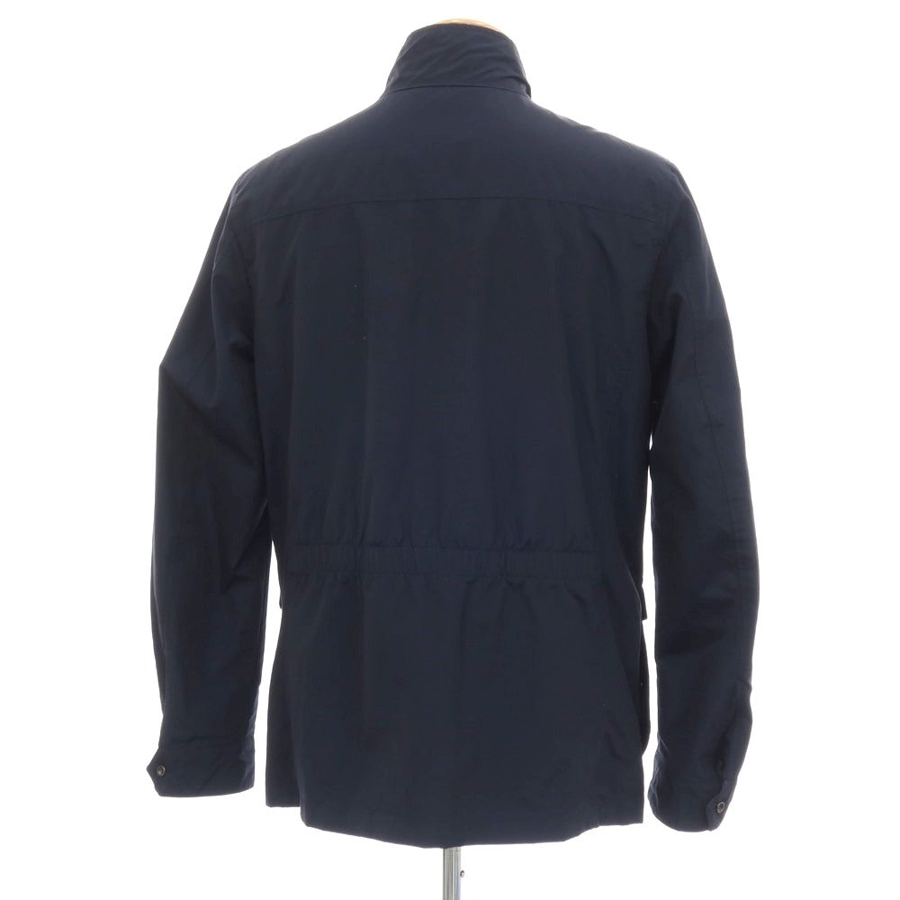 【中古】ウールリッチ WOOLRICH リバーシブル コットンナイロン×ポリエステル スタンドカラー ジップアップブルゾン ネイビー【 サイズS 】【 状態ランクB 】【 メンズ 】 [APD]