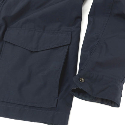 【中古】ウールリッチ WOOLRICH リバーシブル コットンナイロン×ポリエステル スタンドカラー ジップアップブルゾン ネイビー【サイズS】【 状態ランクB 】【 メンズ 】