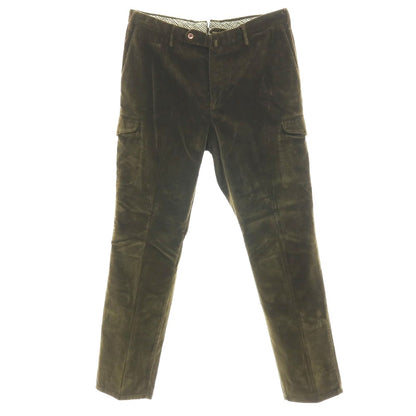 【中古】インコテックス INCOTEX コットン 中太畝 カーゴ コーデュロイパンツ オリーブ【サイズ50】【 状態ランクB 】【 メンズ 】