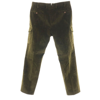 【中古】インコテックス INCOTEX コットン 中太畝 カーゴ コーデュロイパンツ オリーブ【サイズ50】【 状態ランクB 】【 メンズ 】