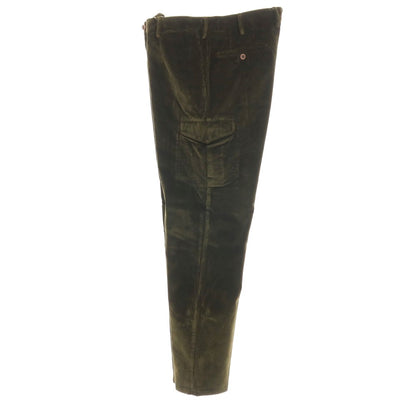 【中古】インコテックス INCOTEX コットン 中太畝 カーゴ コーデュロイパンツ オリーブ【サイズ50】【 状態ランクB 】【 メンズ 】