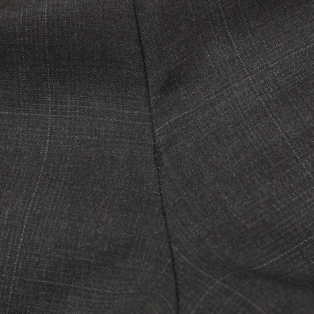 【中古】ラルディーニ LARDINI ストレッチ ウール チェック 3つボタンスーツ ダークグレー【サイズ42】【 状態ランクC 】【 メンズ 】
