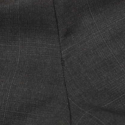 【中古】ラルディーニ LARDINI ストレッチ ウール チェック 3つボタンスーツ ダークグレー【サイズ42】【 状態ランクC 】【 メンズ 】