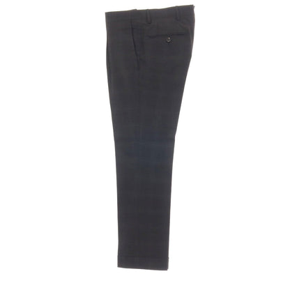 【中古】ラルディーニ LARDINI ストレッチ ウール チェック 3つボタンスーツ ダークグレー【サイズ42】【 状態ランクC 】【 メンズ 】