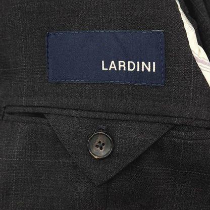 【中古】ラルディーニ LARDINI ストレッチ ウール チェック 3つボタンスーツ ダークグレー【サイズ42】【 状態ランクC 】【 メンズ 】