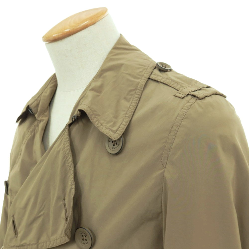 【中古】ヘルノ Herno ポリエステルナイロン トレンチコート ベージュ【サイズ42】【 状態ランクC 】【 メンズ 】[CPD]