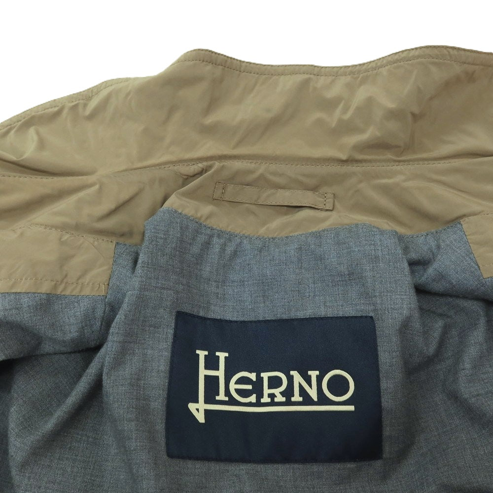 【中古】ヘルノ Herno ポリエステルナイロン トレンチコート ベージュ【サイズ42】【 状態ランクC 】【 メンズ 】[CPD]