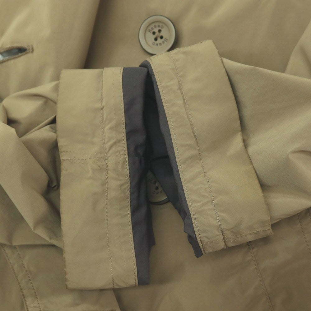 【中古】ヘルノ Herno ポリエステルナイロン トレンチコート ベージュ【サイズ42】【 状態ランクC 】【 メンズ 】